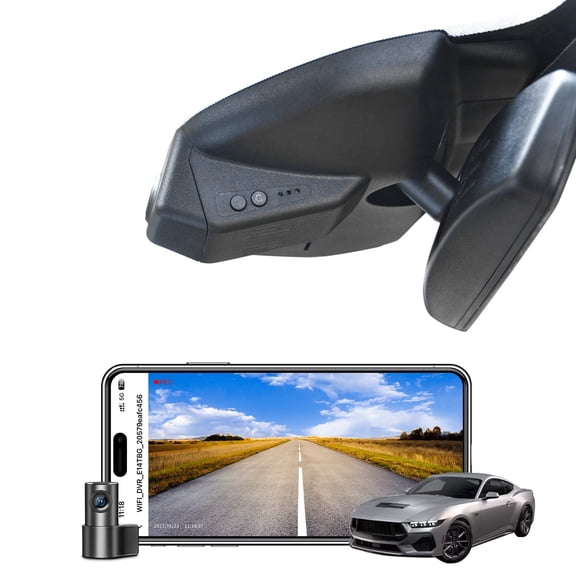 Mangoal Dash Cam Front 4K and Rear 1080p Custom Fit for Ford Mustang S550 2022-2023(with a Big Cover), EcoBoost Premium GT Premiun Mach 1(Model A), 128GB Card