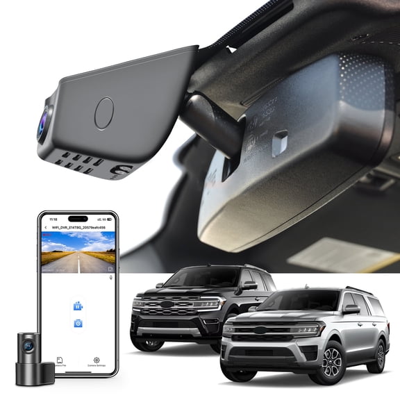 Mangoal Dash Cam Front 4K and Rear 1080p Starvis Sensor Custom Fit for Ford Expedition/Expedition MAX 2018-2026, XLT Limited Timberline King Ranch Platinum, OEM Look, GPS, 128GB Card