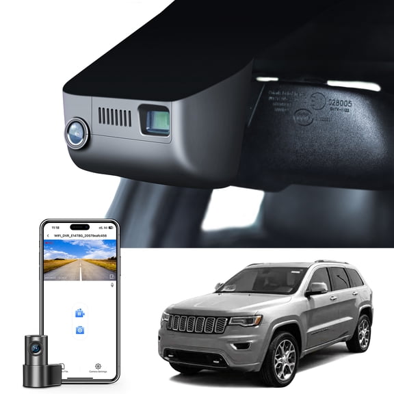 Mangoal Dash Cam Front 4K and Rear 1080p Starvis Sensor Custom Fit for Jeep Grand Cherokee 2016-2021 & Grand Cherokee WK 2022 (Model B), Limited Trailhawk Overland, GPS, 128GB Card