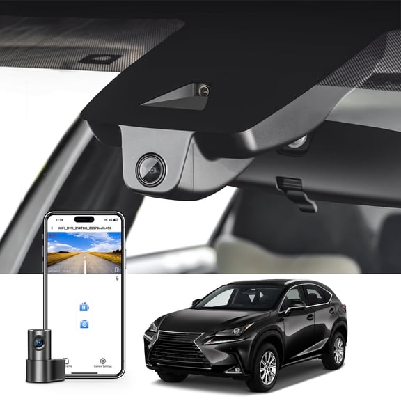 Mangoal Dash Cam Front 4K and Rear 1080p Starvis Sensor Custom Fit for Lexus NX 2018-2021(Model B), UHD 2160P Video, App & WiFi, OEM Look, Parking Mode, Loop Recording, GPS, 128GB Card