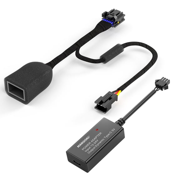 Mangoal Dash cam Power Adapter 12 Pin (Model B) Custom for Hyundai/Kia, Compatible with Select Models, Easy to Install, Connects to Rearview Mirror