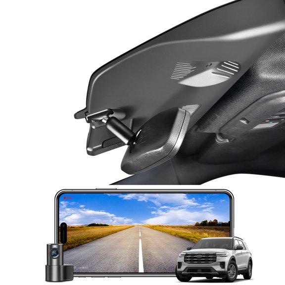 Mangoal Front 4K and Rear 1080p Dash Cam Fit for Ford Explorer U625 2025 2026, Base XLT ST_Line Limited Timberline Platinum King Ran(Model D), WiFi, App, Easy to Install, 128GB Card