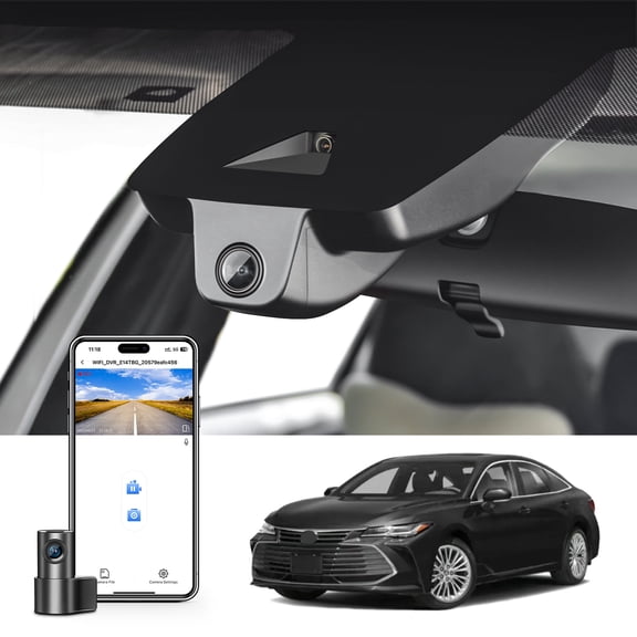 Mangoal Front 4K and Rear 1080p Dash Cam Starvis Sensor Custom fit for Toyota Avalon 2019 2020 2021 2022 Limited Touring XLE TRD XSE, OEM Look, UHD 2160P Video, Loop Recording, GPS, 128GB Card