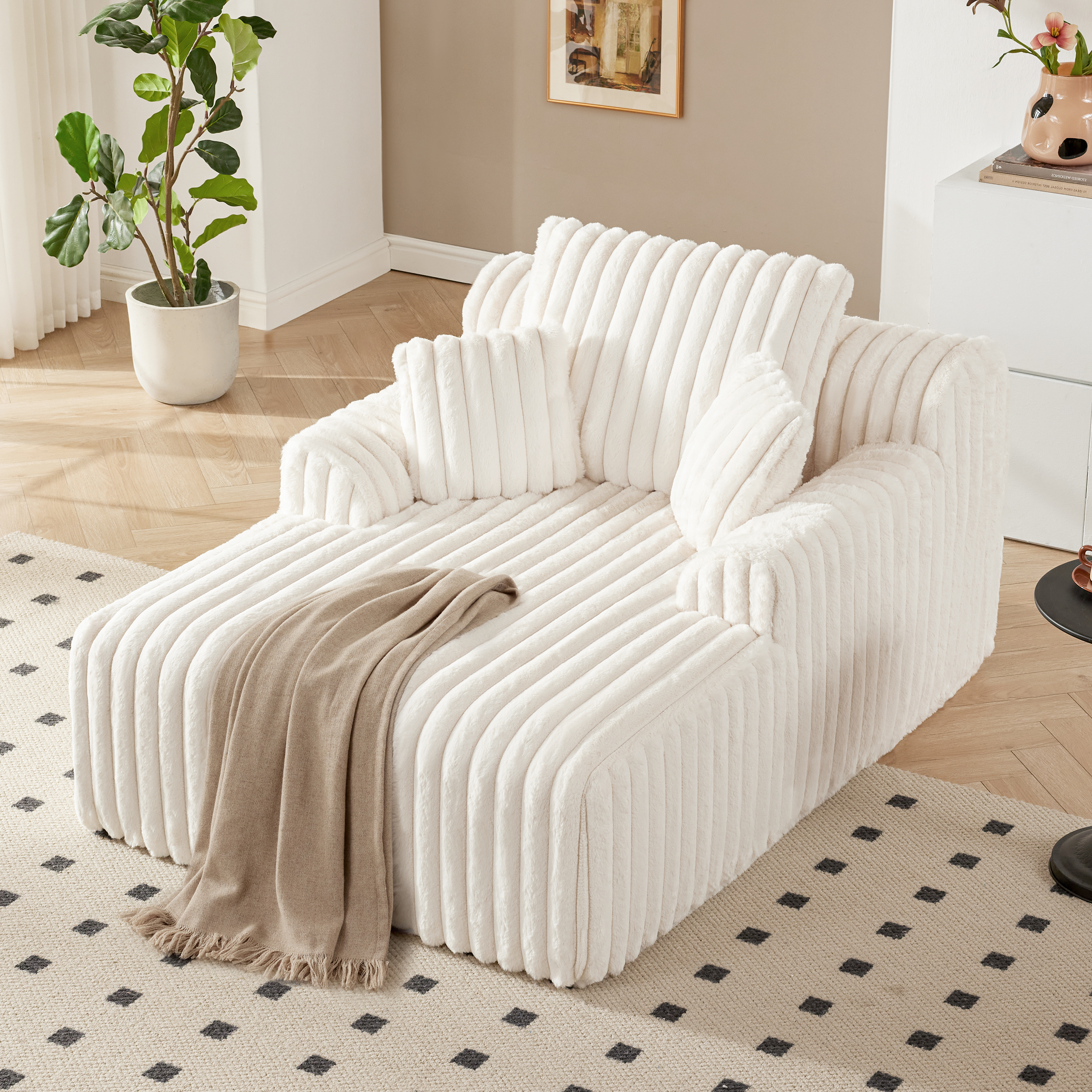 Mangodan 63 Oversized Chaise Lounge Chair Indoor Boneless Couch Chair Mangodan 63 Oversized Chaise Lounge Chair Indoor Boneless Couch Chair