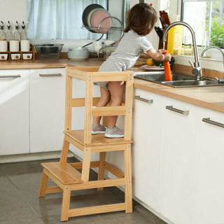 CORE PACIFIC Kitchen Buddy 2-in-1 Stool for Ages 1-3 safe up to 100 lbs.