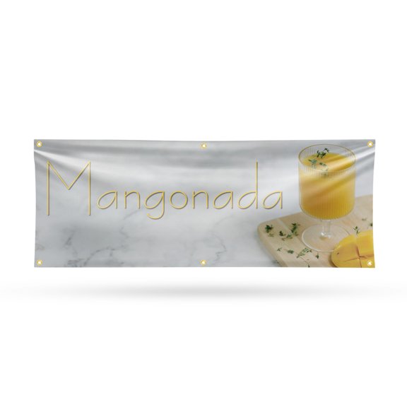 Mangonada Banner Sign 24 Inch x 72 Inch | 13 oz Vinyl with Metal Grommets | Heavy-Duty Single-Sided Outdoor Durable Printed High-Quality Weatherproof | Made in the USA