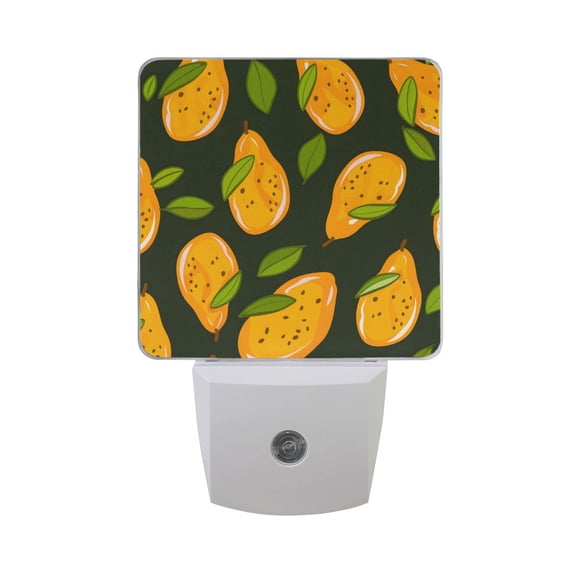 Mangos and Leaves LED Night Light with Smart Sensor Plug Into Wall Dusk to Dawn 2 packs