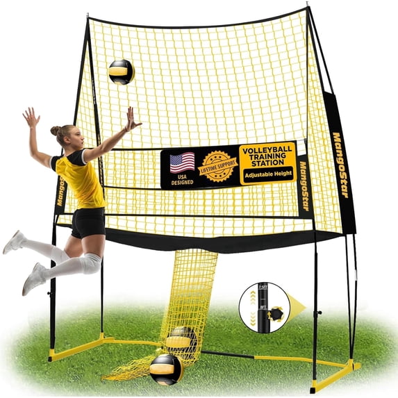MangoStar Volleyball Training Equipment, Volleyball Net System with ...