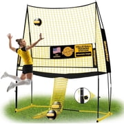 MangoStar Volleyball Training Equipment, Volleyball Net System with Freely Height-Adjustable for Backyard, Volleyball Practice Net for Serving Setting Spiking, Easy Set Up for Indoor and Outdoor Use