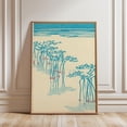 thumbnail image 1 of Mangrove Trees Japanese Minimalist Coastal Blue Nature Wall Art Decor, Stretched Canvas 12x16in, 1 of 4