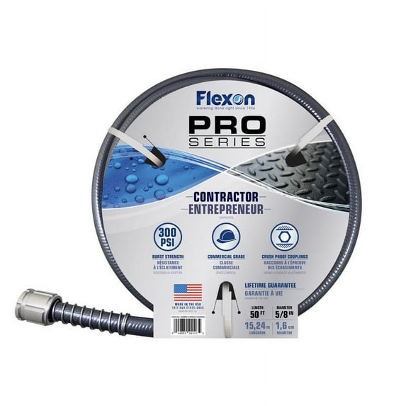 Garden Hose Contractor 5/8" X 50', Gray Color. . Flexon Brand