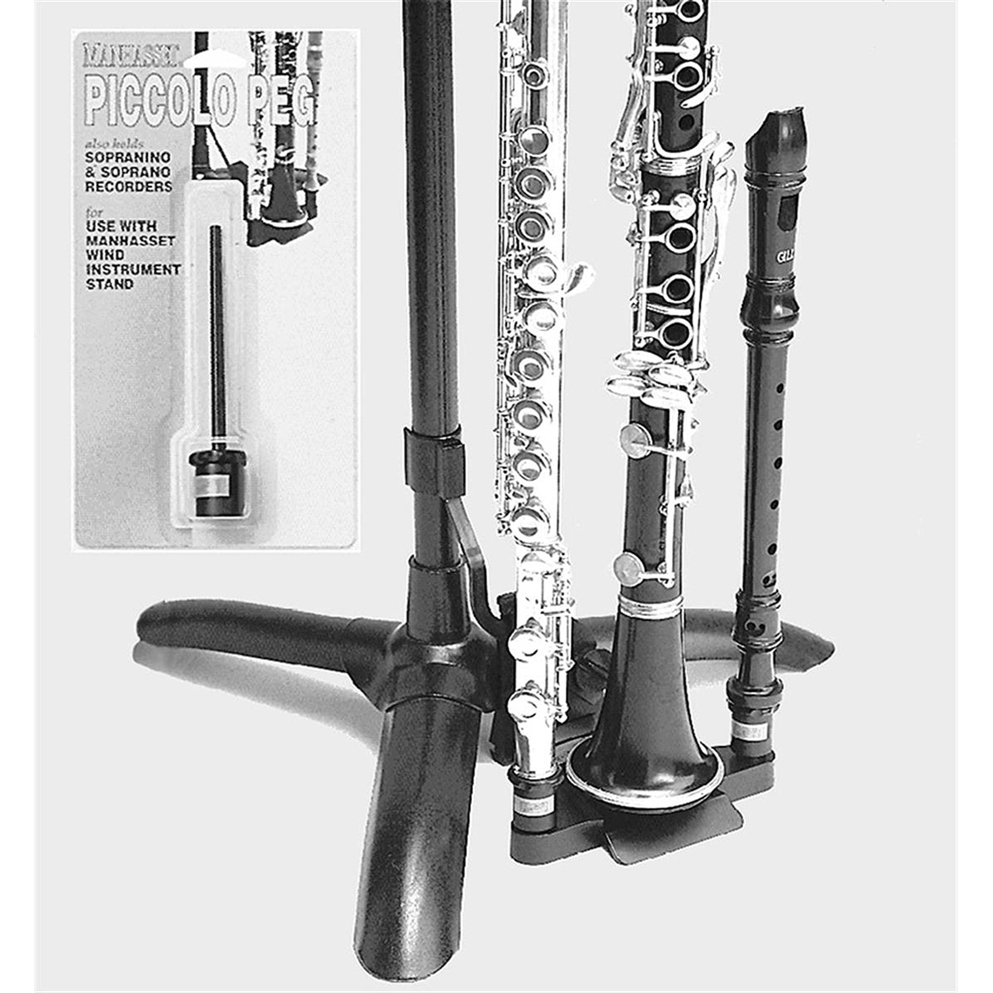 Manhasset 1430 Piccolo and Sopranino/Soprano Recorder Peg, Music Stand