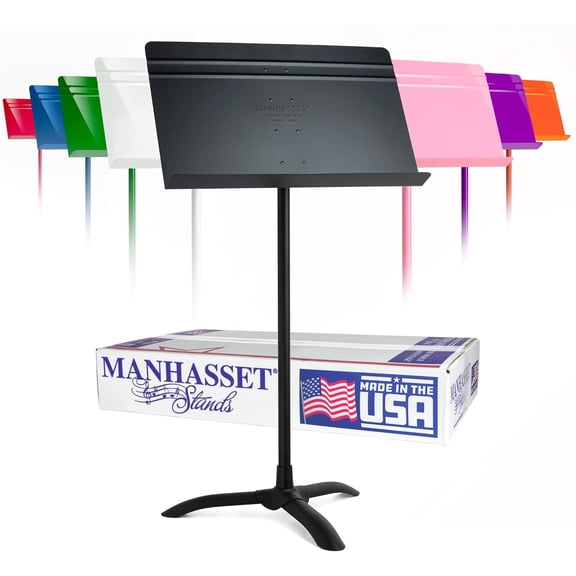 Manhasset Music Stand for Sheet Music - 48 Symphony Model - Long Lasting, Durable Manhasset Stand - Adjustable Height - 26" to 48" - Made in the USA