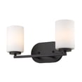 thumbnail image 1 of Golden Lighting Manhattan 2-light Vanity in Matte Black, 1 of 5