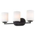 thumbnail image 1 of Golden Lighting Manhattan 3-light Vanity in Matte Black, 1 of 2
