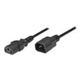 thumbnail image 1 of Power Cord/Cable, C14 Male to C13 Female (kettle lead), Monitor to CPU, 1.8m, 10A, Black, Lead, Lifetime Warranty, 1 of 2
