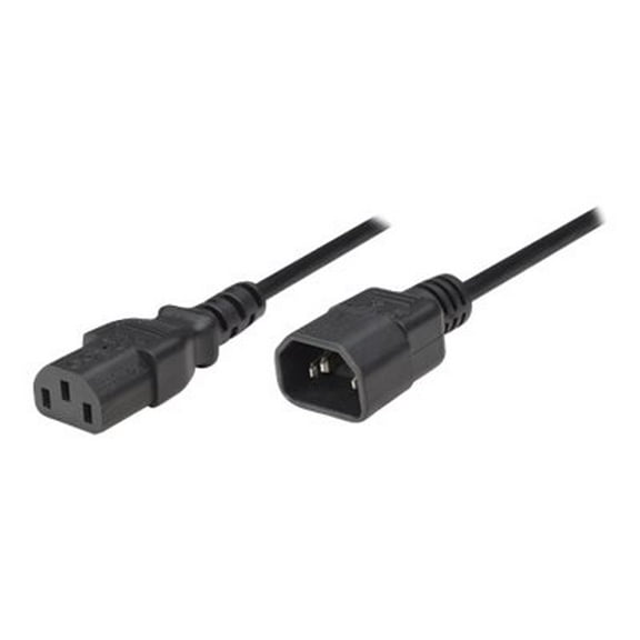 Power Cord/Cable, C14 Male to C13 Female (kettle lead), Monitor to CPU, 1.8m, 10A, Black, Lead, Lifetime Warranty