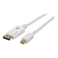 thumbnail image 1 of Manhattan 324748 6ft Mini DisplayPort to DisplayPort M/M Monitor Cable, White, 1 of 4