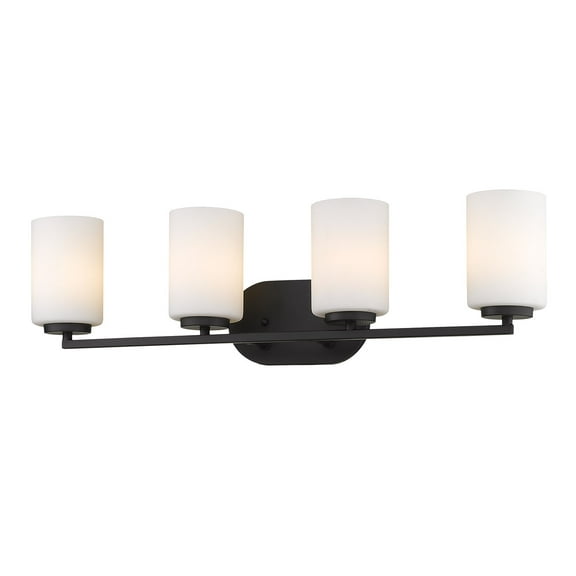 Golden Lighting Manhattan 4-light Vanity in Matte Black