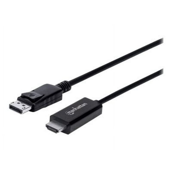 Manhattan 4K@60Hz DisplayPort to HDMI Cable - DisplayPort Male to HDMI Male Cable, 10 ft., Black