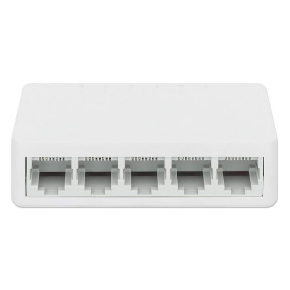 Manhattan 5-Port Ethernet Network Switch | Easy Plug & Play, High-Speed Networking for Home/Office, Energy Efficient, Silent Operation, 3-Year Warranty - 560672