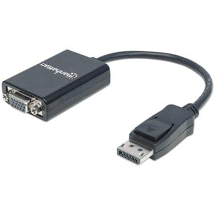 Manhattan 6" DisplayPort to VGA Converter Cable - Black