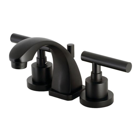 Manhattan 8 in. Widespread Bathroom Faucet, Matte Black