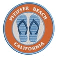 thumbnail image 1 of Manhattan Beach, California 3.5 Inch Iron Or Sew On Embroidered Fabric Badge Patch Ocean Beach, Salt Life Iconic Series, 1 of 2