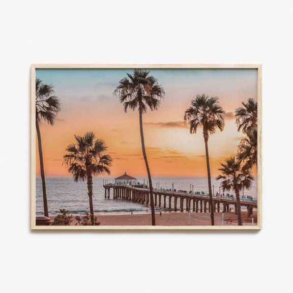 Manhattan Beach Colorful Poster Print, Photo Wall Art, Travel Street Map Poster
