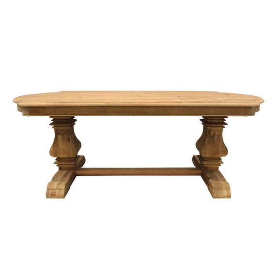 Manhattan Beach Old Pine Solid Wood Carrom Dining Table in Natural