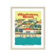 thumbnail image 1 of Manhattan Beach Retro Travel Poster, California Vintage Wall Art Print, Beach Surfing South Bay Wall Art, Modern Wall Decor, 12x18 UNFRAMED, 1 of 2