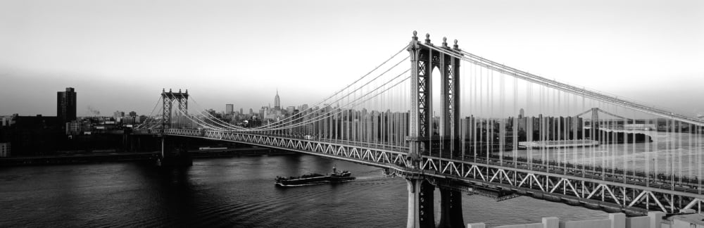 Manhattan Bridge NYC New York City New York State USA Canvas Art - Panoramic Images (6 x 18)