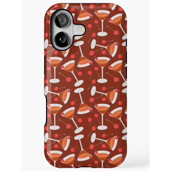 Manhattan Cocktail Classic Bar Style Phone Case for iPhone 17 16 15 14 13 12 11 Pro Max