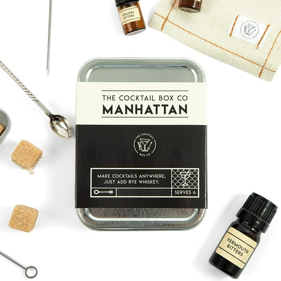 Manhattan Cocktail Kit - Premium Cocktail Kits - Make Hand Crafted Cocktails. Great Gifts for Him or Her Cocktail Lovers (1 Kit)