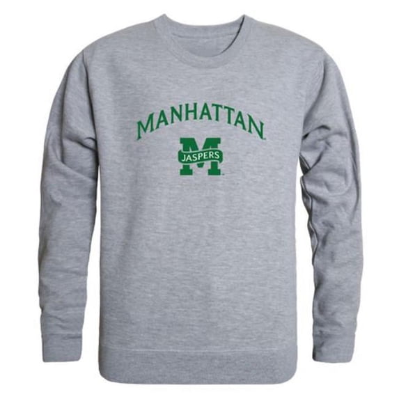 Manhattan College Jaspers Campus Crewneck Sweatshirt, Heather Grey - Large