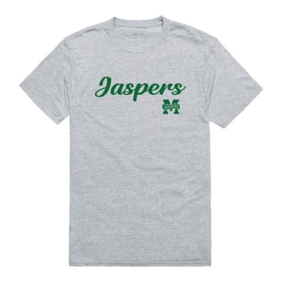 Manhattan College Jaspers Script T-Shirt, Heather Grey - Medium