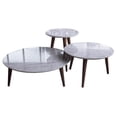 thumbnail image 1 of Manhattan Comfort  3- Piece Modern Moore Round End Table  in  Marble Grey, 1 of 2