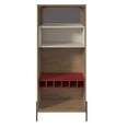 thumbnail image 1 of Manhattan Comfort Joy 8-Bottle Wine Cabinet with 4 Shelves in Red and Off White, 1 of 10