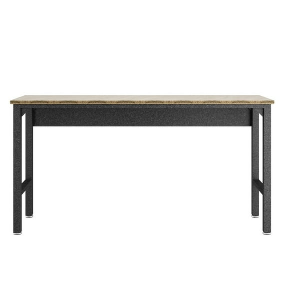 Manhattan Comfort 72 Inch Fortress Steel Frame Garage Table, Gray