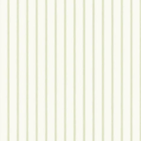 Manhattan Comfort Amarillo 32.7 Ft. x 20.5 In. Vinyl Green Pinstriped Wallpaper Covering