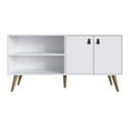 thumbnail image 1 of Manhattan Comfort Amber 53.7" TV Stand with Faux Leather Handles in White, 1 of 10