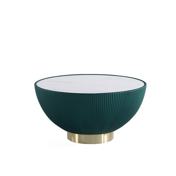 Manhattan Comfort Anderson Coffee Table with Steel Frame in Green
