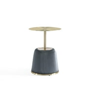Manhattan Comfort Anderson End Table 1.0 with Steel Frame in Gray