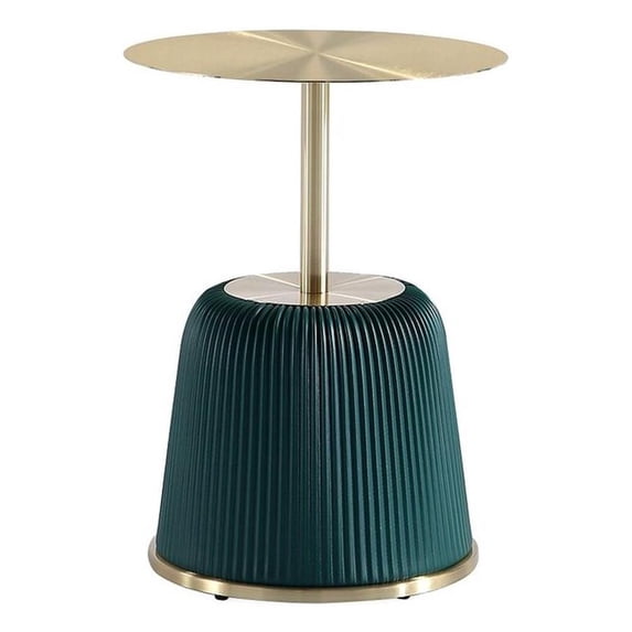 Manhattan Comfort Anderson End Table with Steel Frame 1.0 in Green
