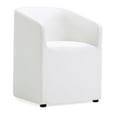 thumbnail image 1 of Manhattan Comfort Anna 19.69" Round Faux Leather Dining Armchair in Cream, 1 of 11