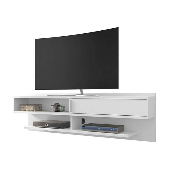 Manhattan Comfort Astor 21"H Wood Floating Entertainment Center in White