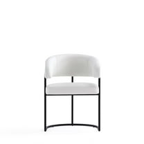 Manhattan Comfort Augusta Dining Chair with Metal Base in White (Set of 6)