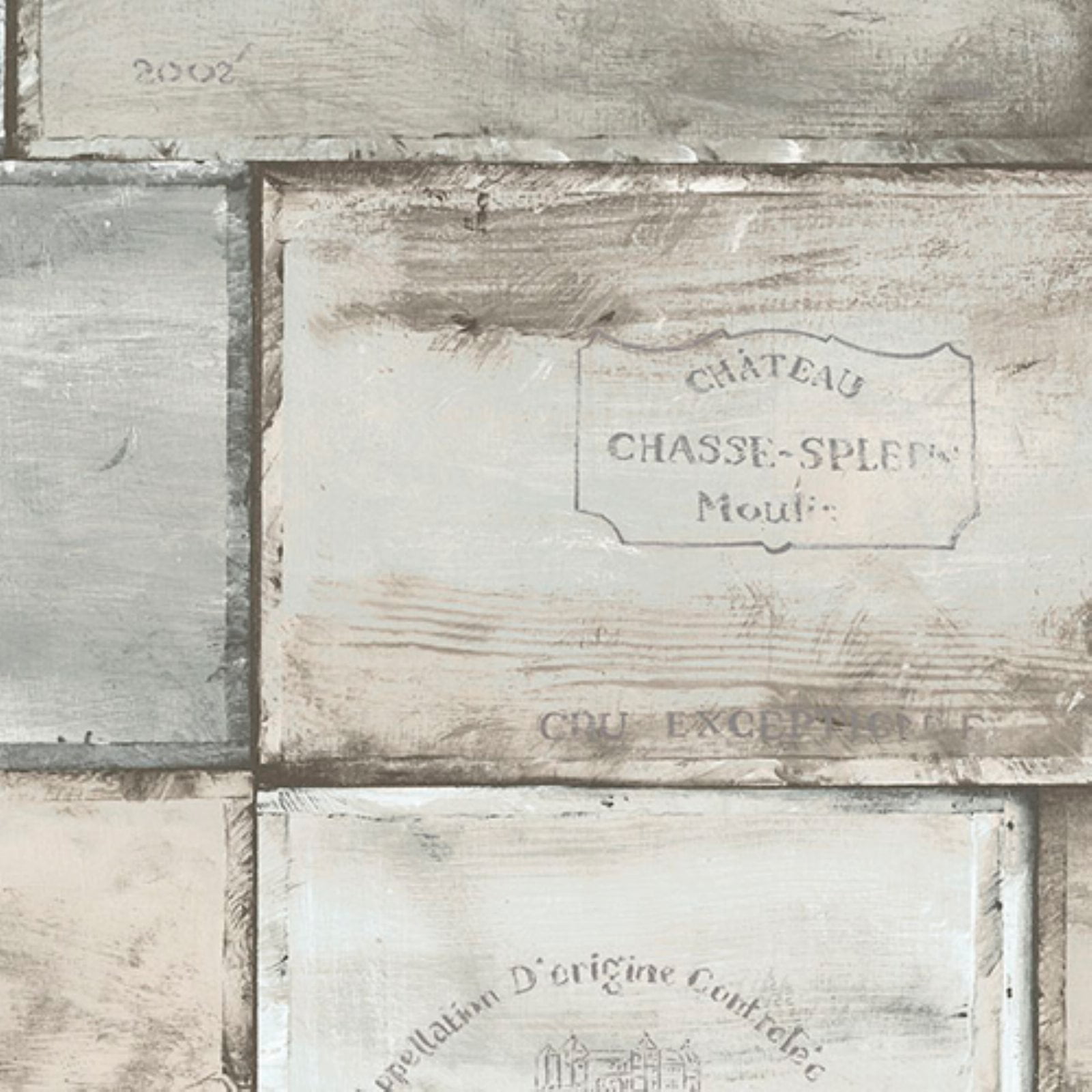 Manhattan Comfort Belfast Wine Crates Wallpaper