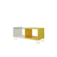 thumbnail image 1 of Manhattan Comfort Boden 17.52" End Table with 2 Shelves in White and Yellow (97AMC128), 1 of 5