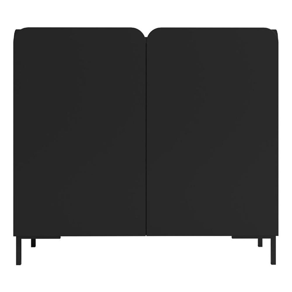 Black Mid-Century Modern Freestanding Office Cabinet
